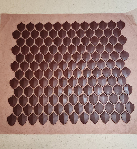 "Blood Of My Enemies" Burgundy Dragon Scale Material Sheet – Flexible 3D Armor Overlay for Costumes