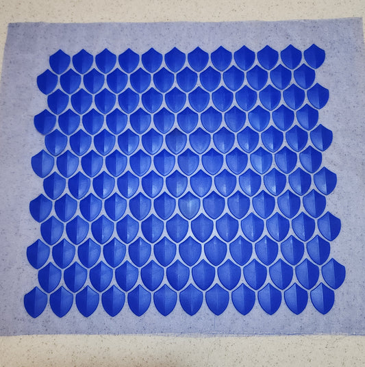 "Cobalt Chaos" Blue Dragon Scale Material Sheet – Flexible 3D Scale Mail Panel for Cosplay & LARP