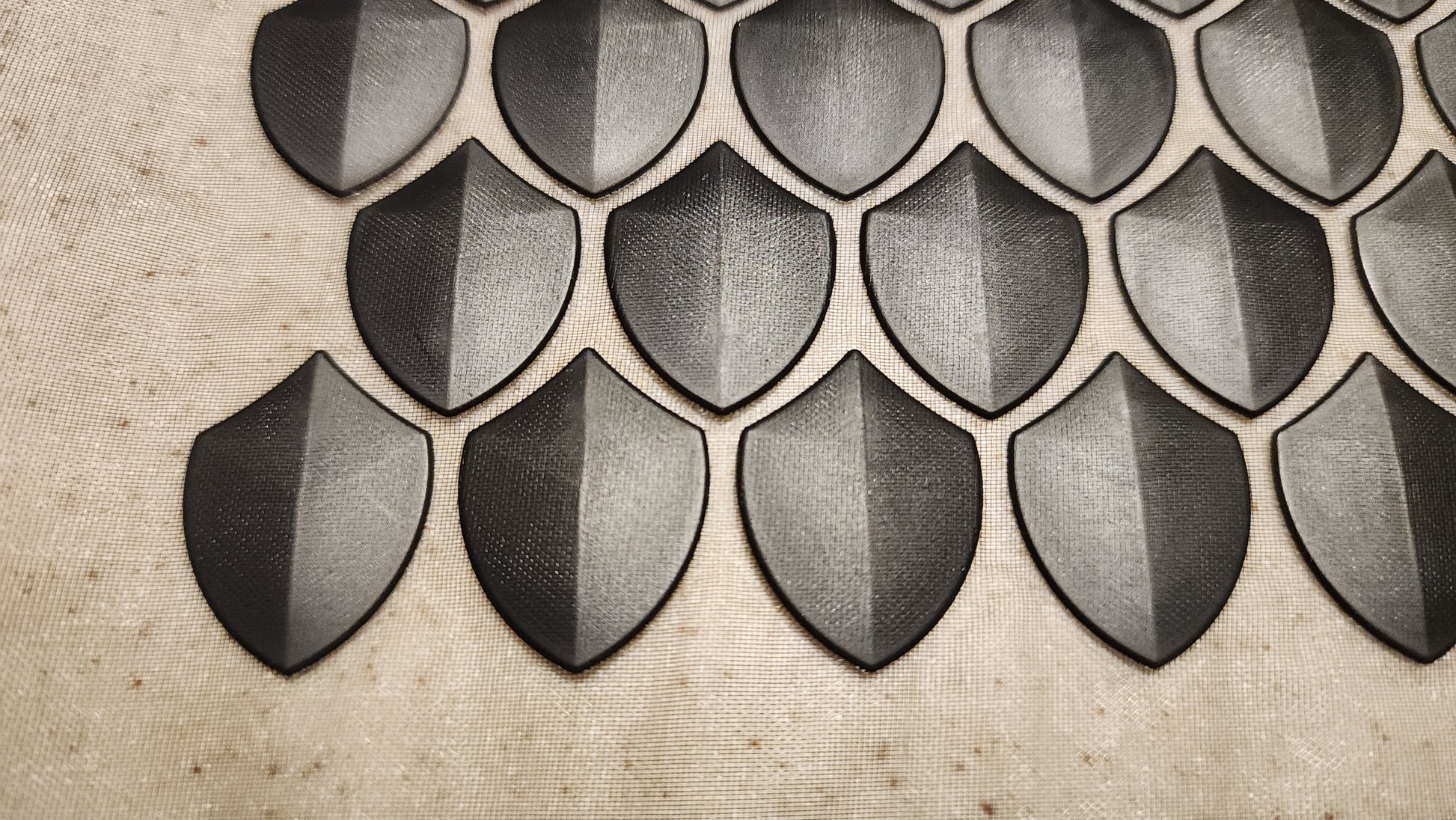 Black 3d Scale fabric